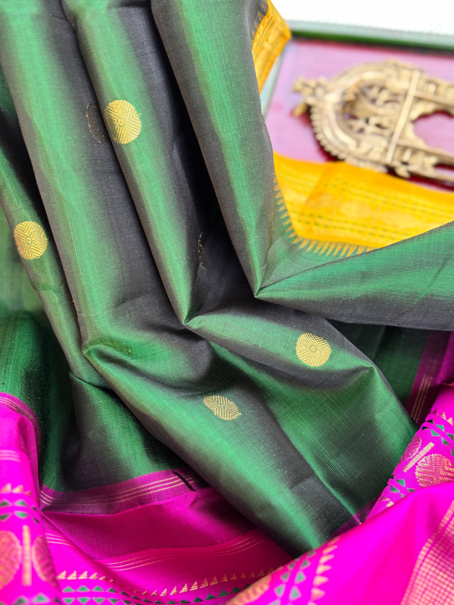 Green with Ganga Jamuna - A Vintage revival