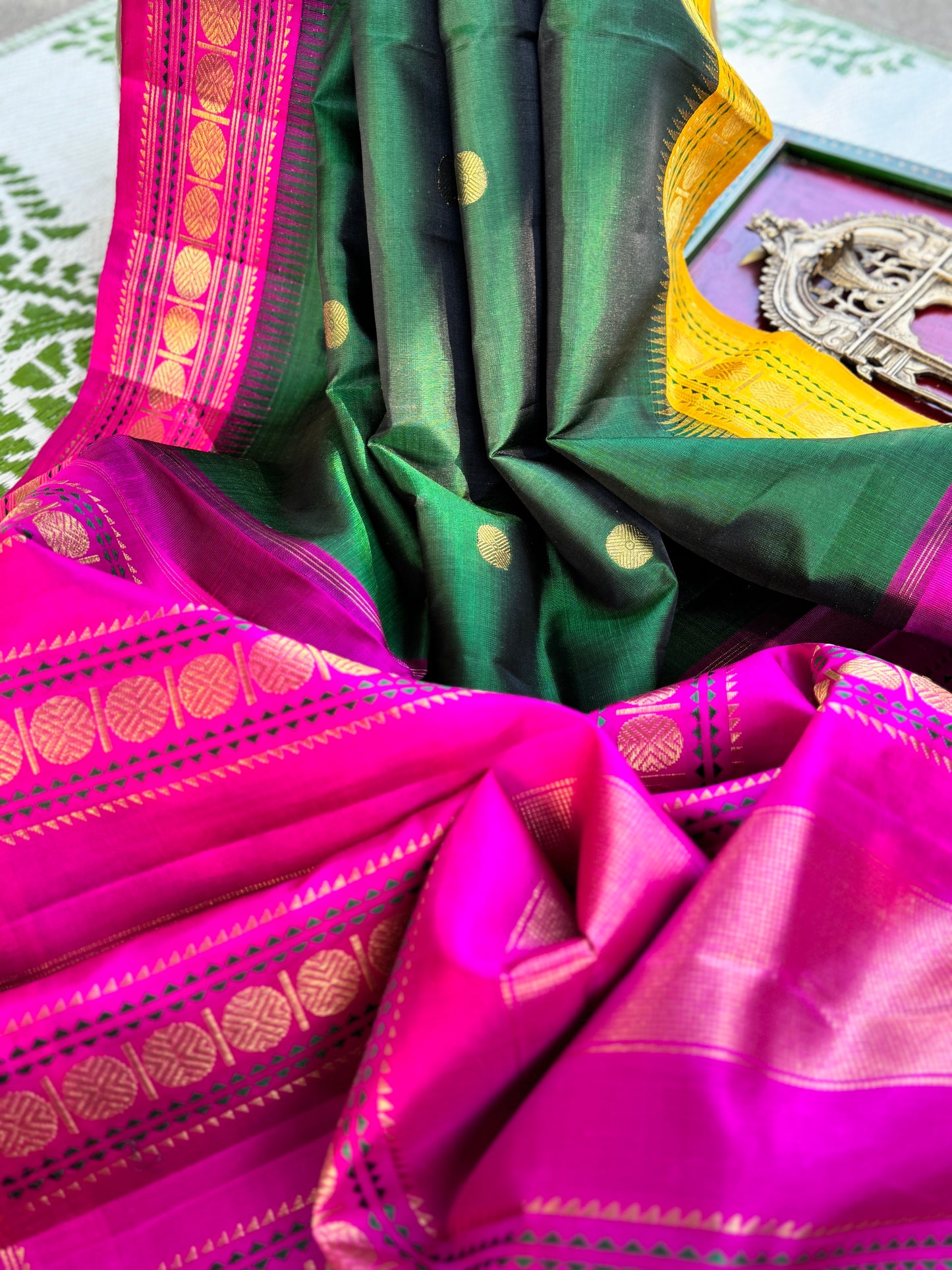 Green with Ganga Jamuna - A Vintage revival