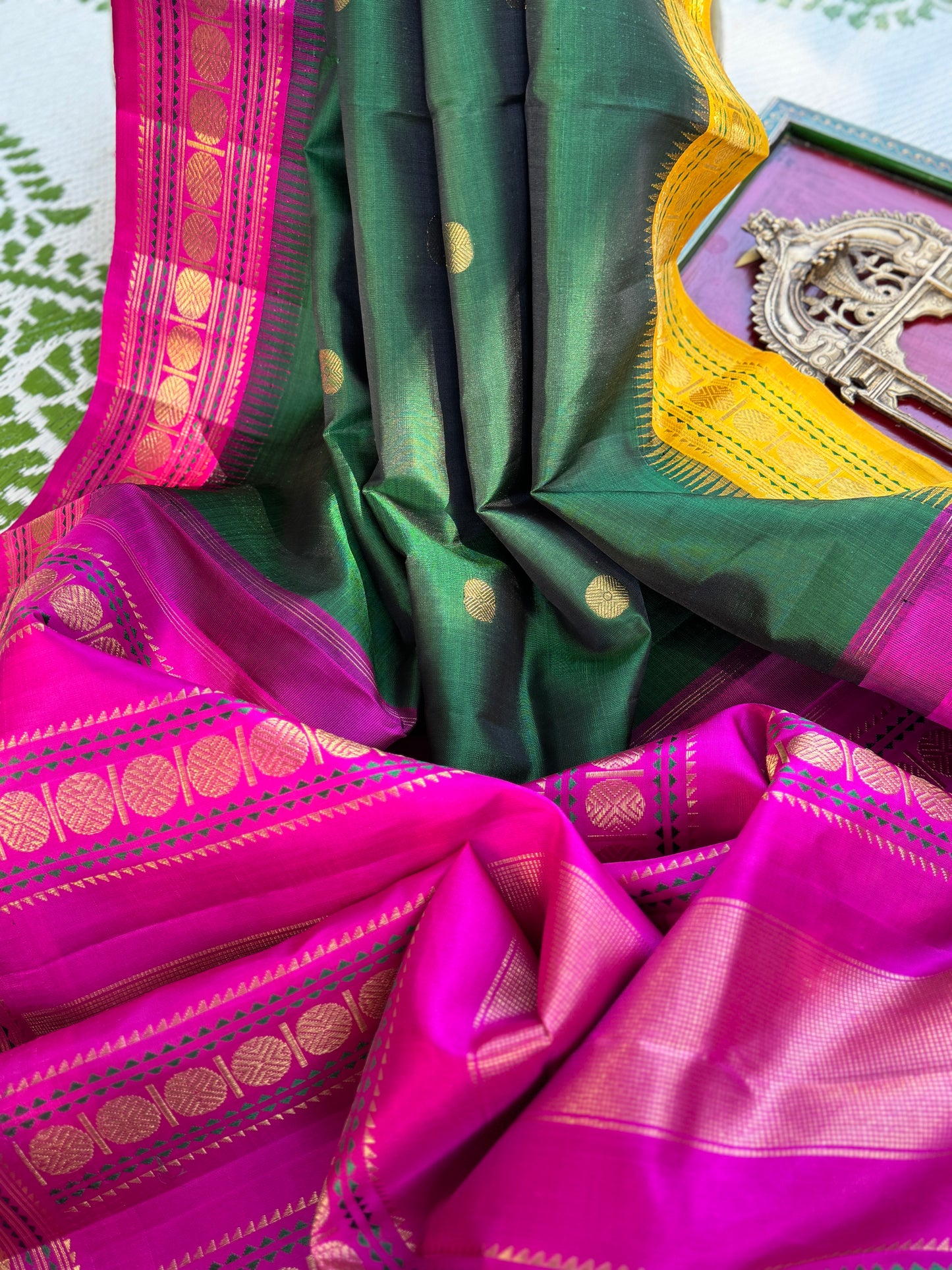 Green with Ganga Jamuna - A Vintage revival