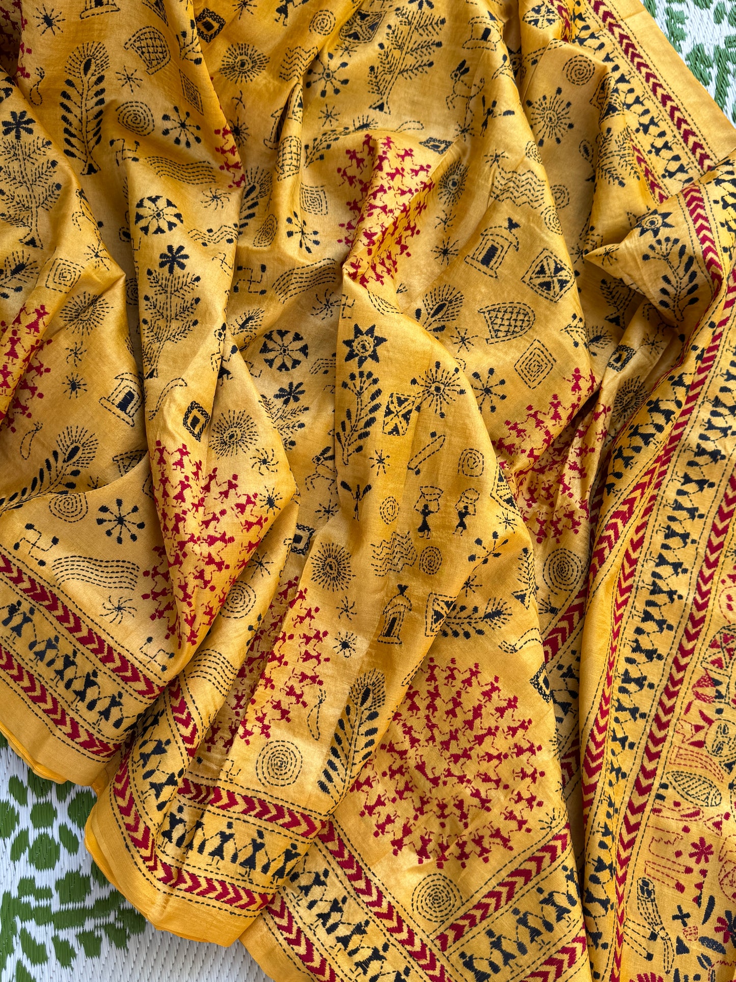 Handcrafted Kantha on Tussar