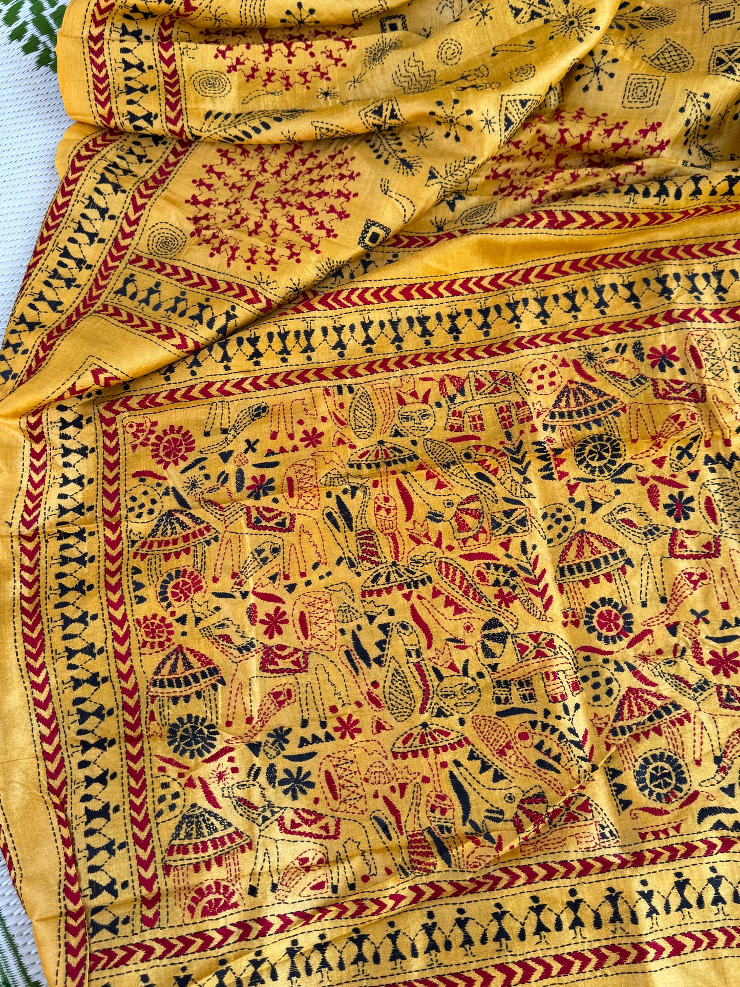 Handcrafted Kantha on Tussar