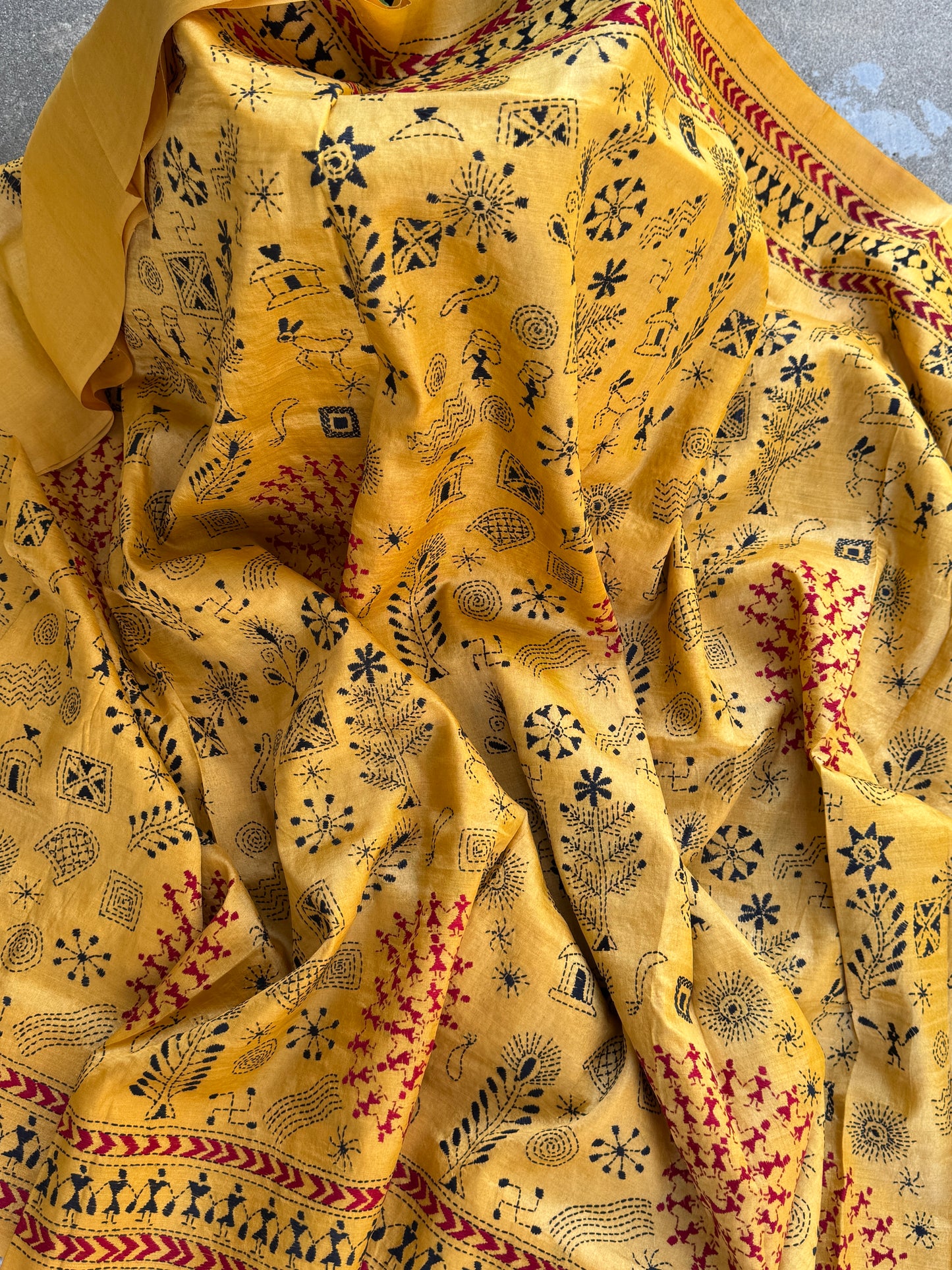 Handcrafted Kantha on Tussar