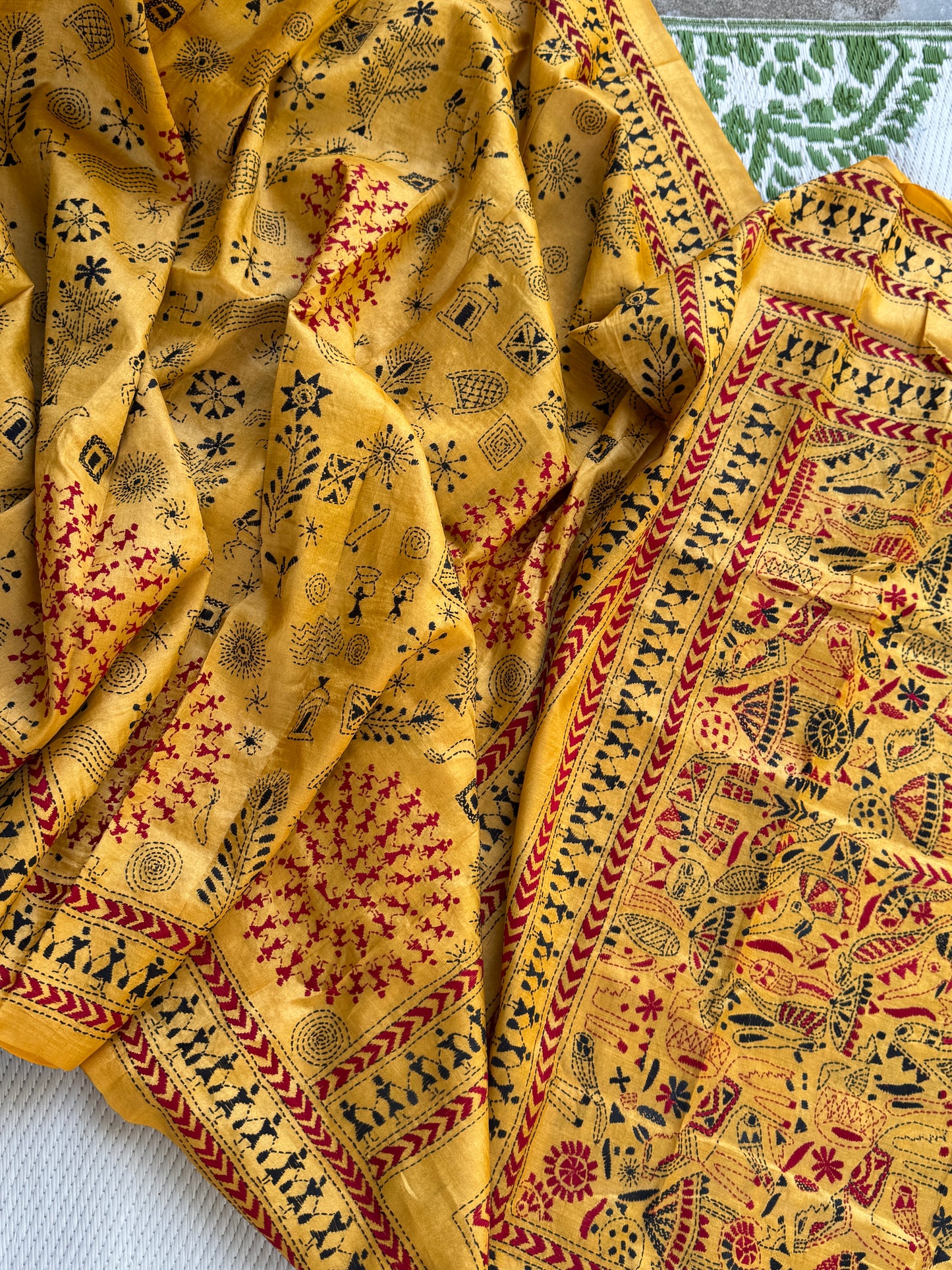Handcrafted Kantha on Tussar