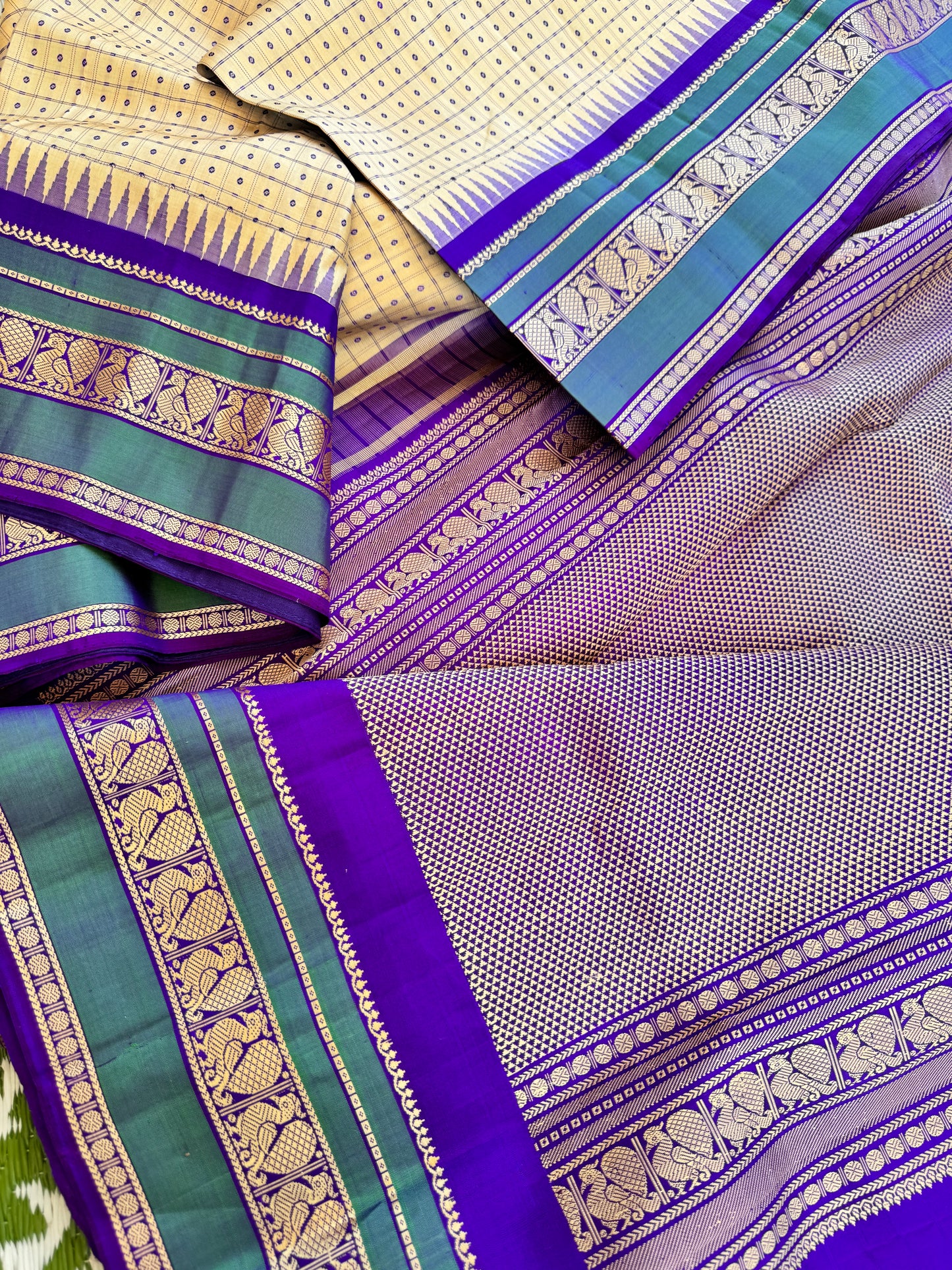 No Zari Kanjivaram silk - Lakshadeepam
