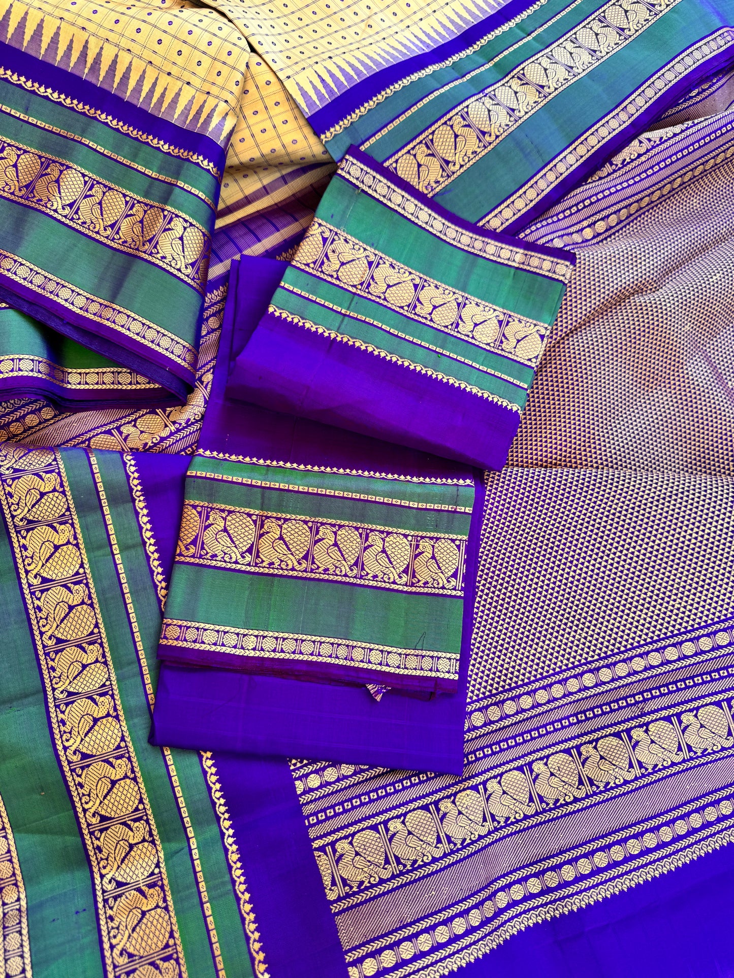 No Zari Kanjivaram silk - Lakshadeepam