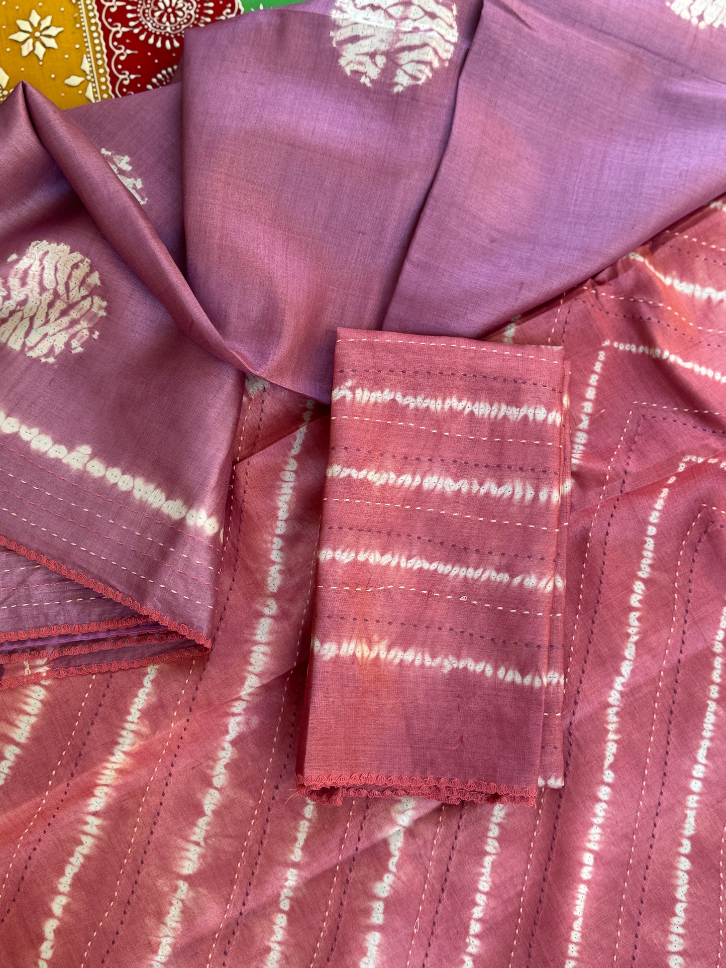 Nui Shibori x Kantha on Tussar