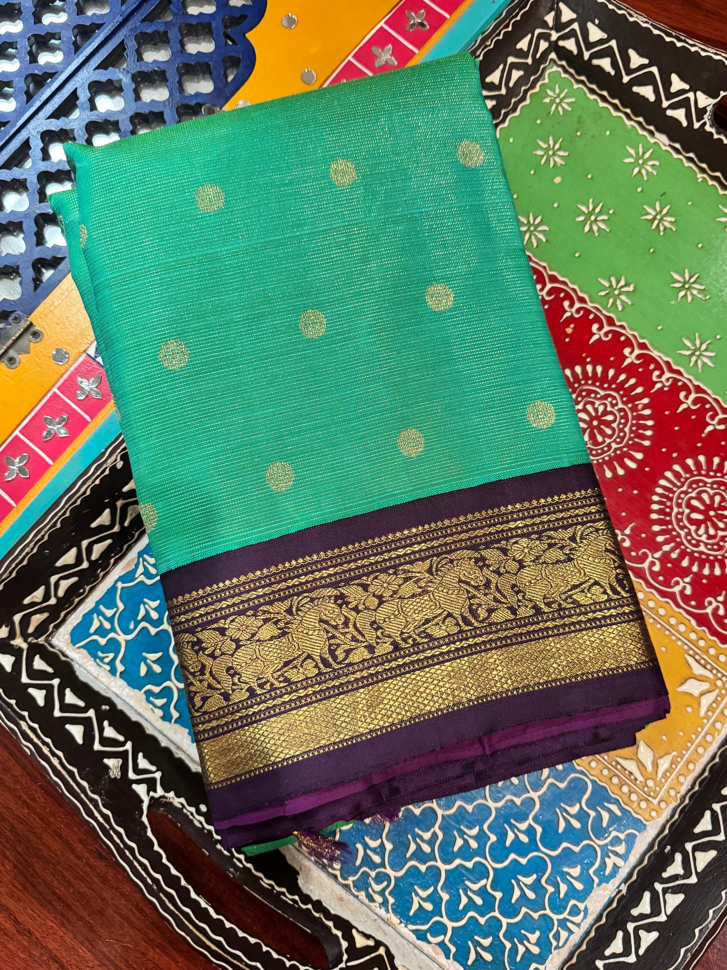 Rama Green - Korvai Vairaoosi Kanjivaram Silk