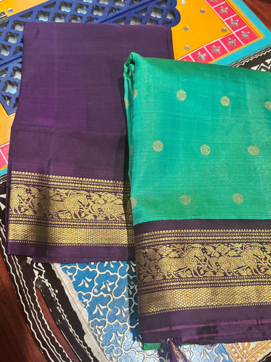 Rama Green - Korvai Vairaoosi Kanjivaram Silk